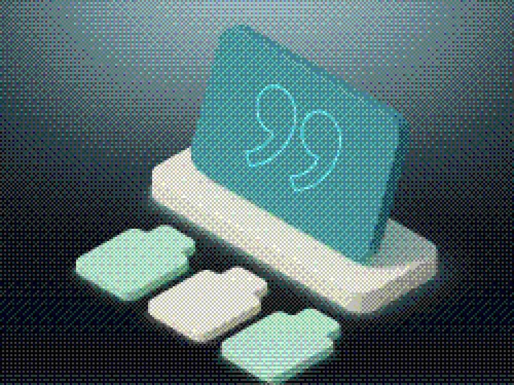 An isometric answer card standing on a plinth with its sources fanned out below