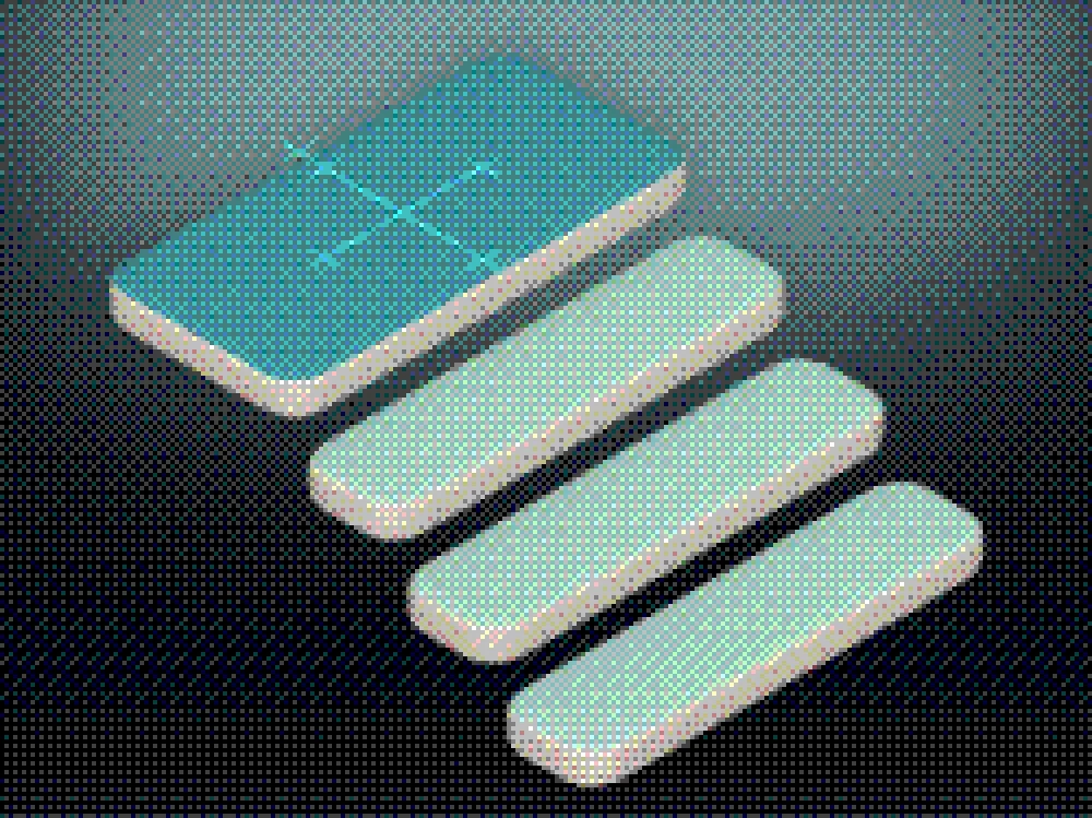 An isometric stair of ranked bars, each shorter than the one above